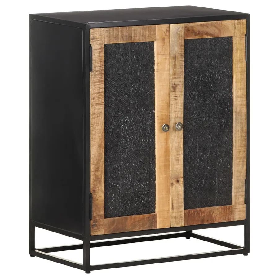 Buffet 60x35x75 cm Bois de manguier brut - 7