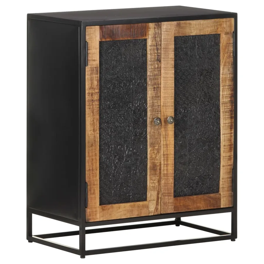 Buffet 60x35x75 cm Bois de manguier brut - 8