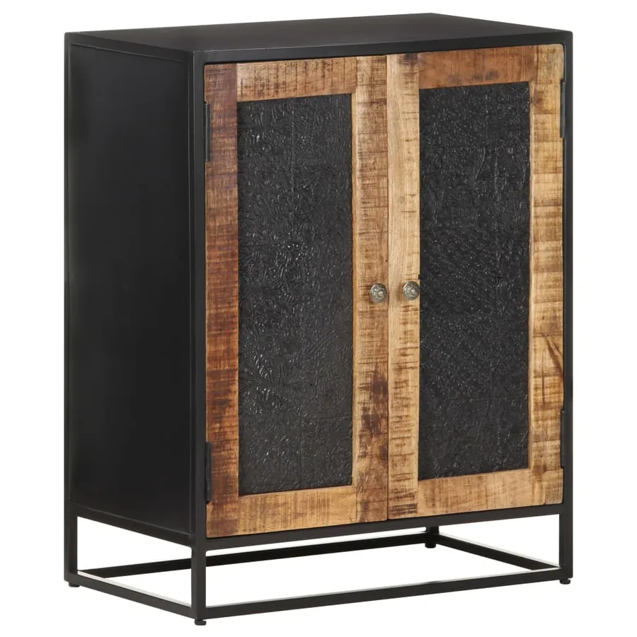 Buffet 60x35x75 cm Bois de manguier brut - 9