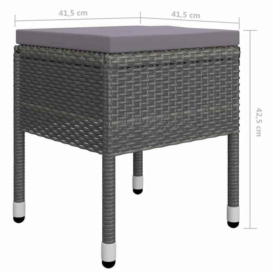 Ensemble à manger de jardin 5 pcs Gris - 15