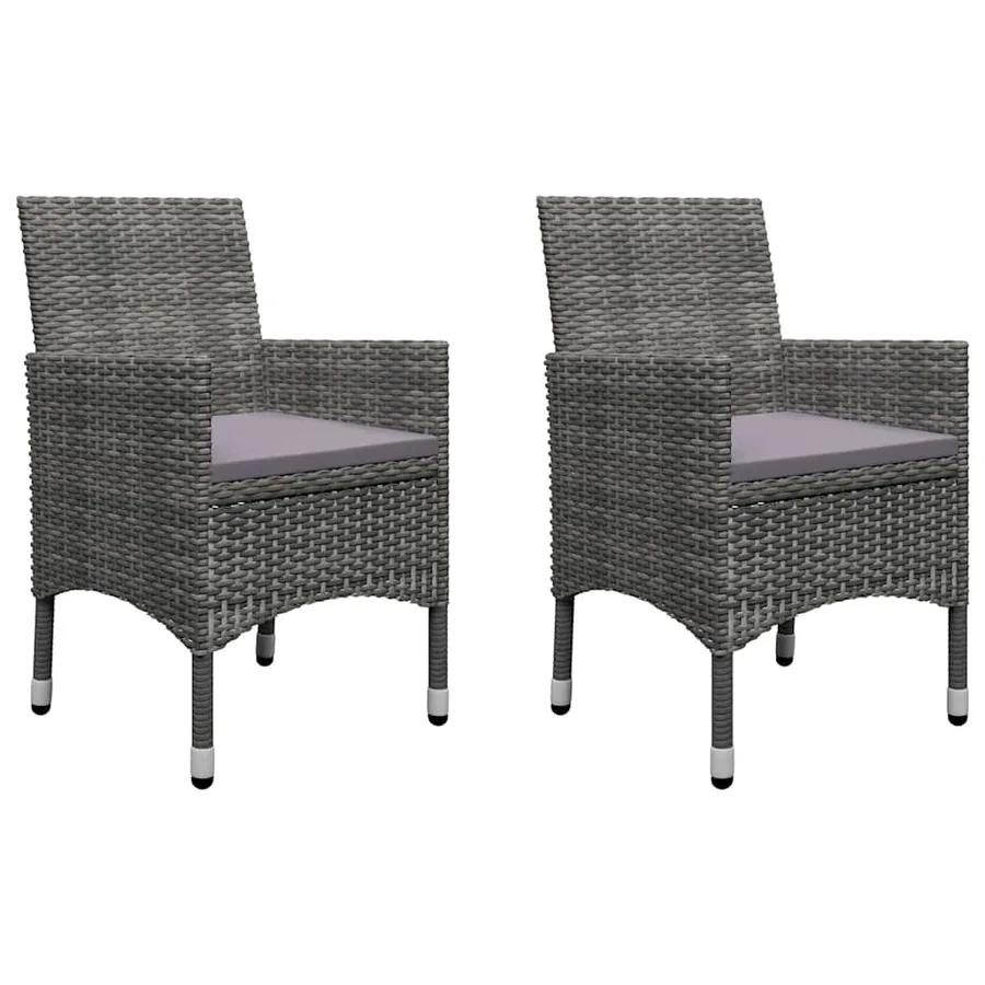 Ensemble à manger de jardin 5 pcs Gris - 6
