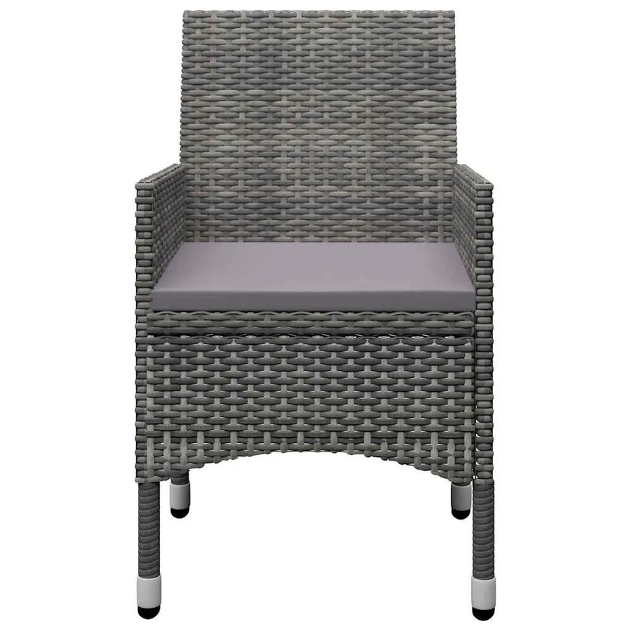 Ensemble à manger de jardin 5 pcs Gris - 8