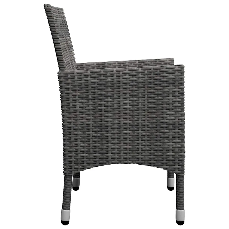 Ensemble à manger de jardin 5 pcs Gris - 9