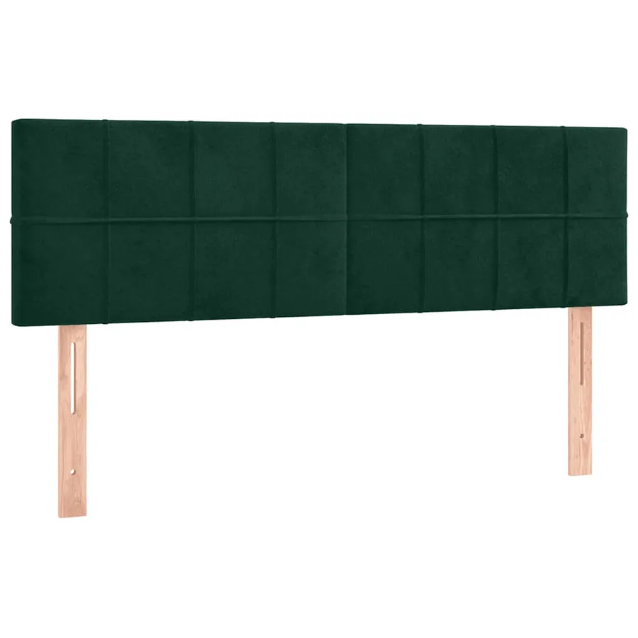 Tête de lit à LED Vert foncé 144x5x78/88 cm Velours - 4