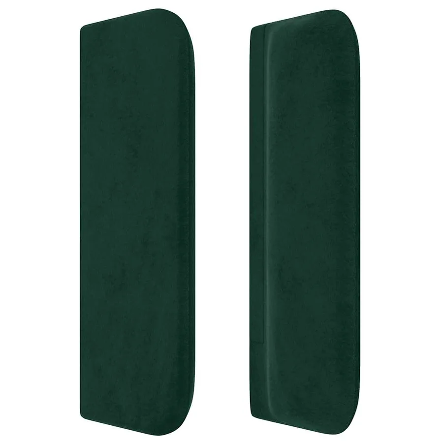 Tête de lit avec oreilles Vert foncé 147x16x78/88 cm Velours - 4