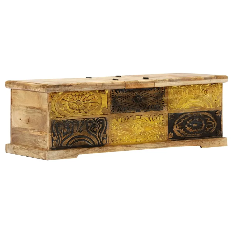 Table basse 100x50x35 cm Bois de manguier massif - 10