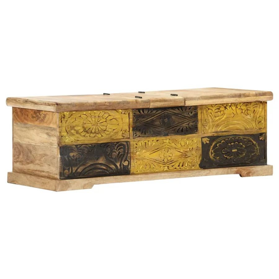 Table basse 100x50x35 cm Bois de manguier massif - 11