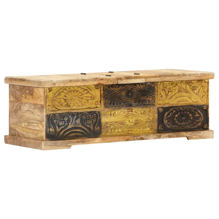 Table basse 100x50x35 cm Bois de manguier massif - 12