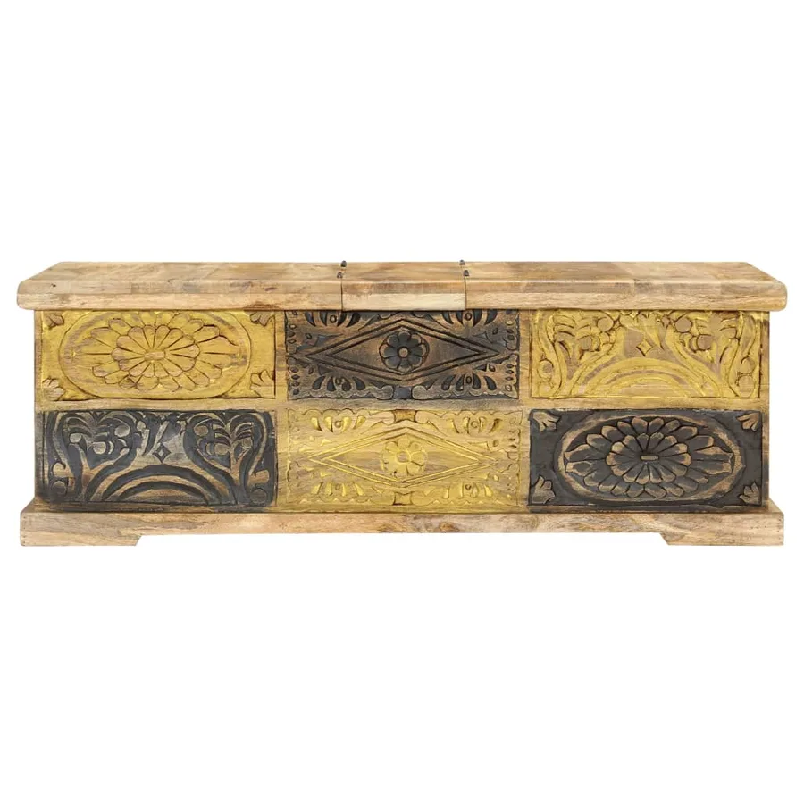 Table basse 100x50x35 cm Bois de manguier massif - 2