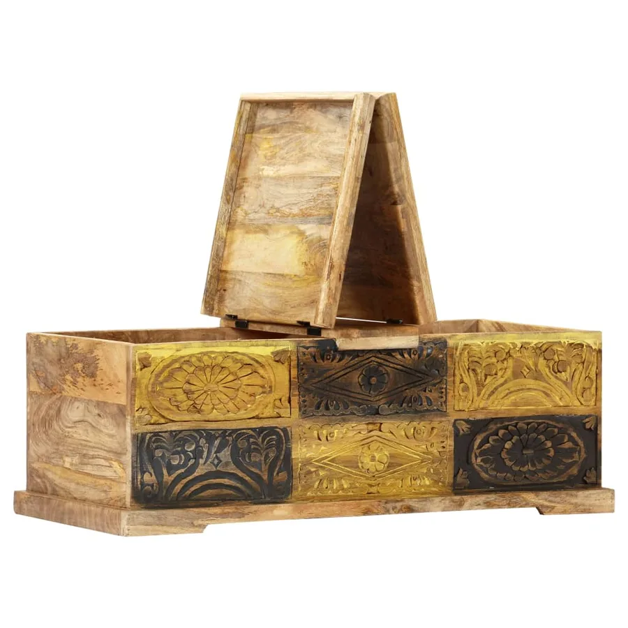 Table basse 100x50x35 cm Bois de manguier massif - 3