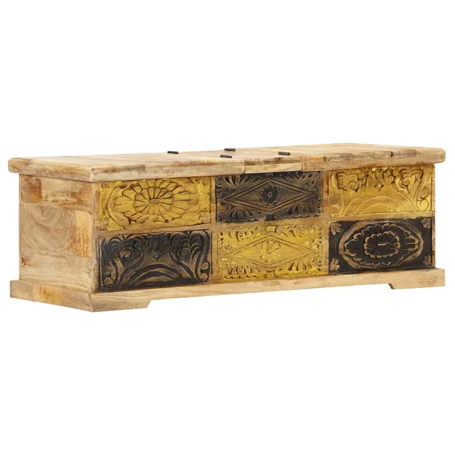 Table basse 100x50x35 cm Bois de manguier massif - 9