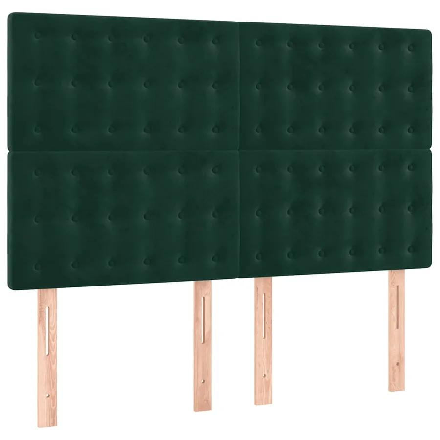 Sommier à lattes de lit et matelas Vert foncé 140x190cm Velours - 6