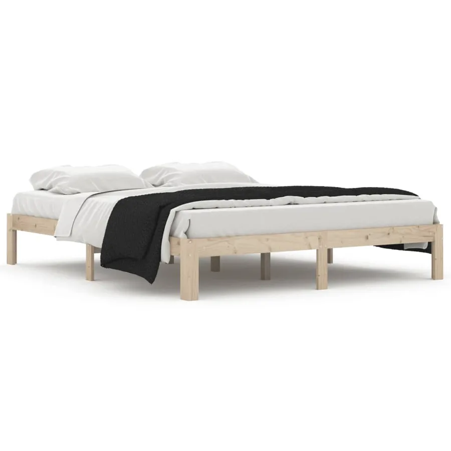 Cadre de lit sans matelas bois massif de pin 160x200 cm - 2