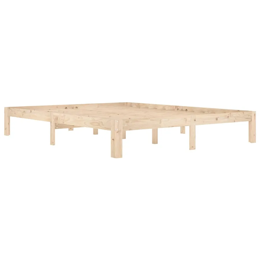 Cadre de lit sans matelas bois massif de pin 160x200 cm - 3