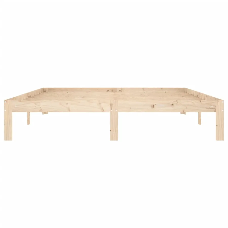 Cadre de lit sans matelas bois massif de pin 160x200 cm - 4