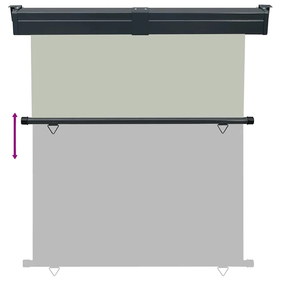 Auvent latéral de balcon 175x250 cm Gris - 5