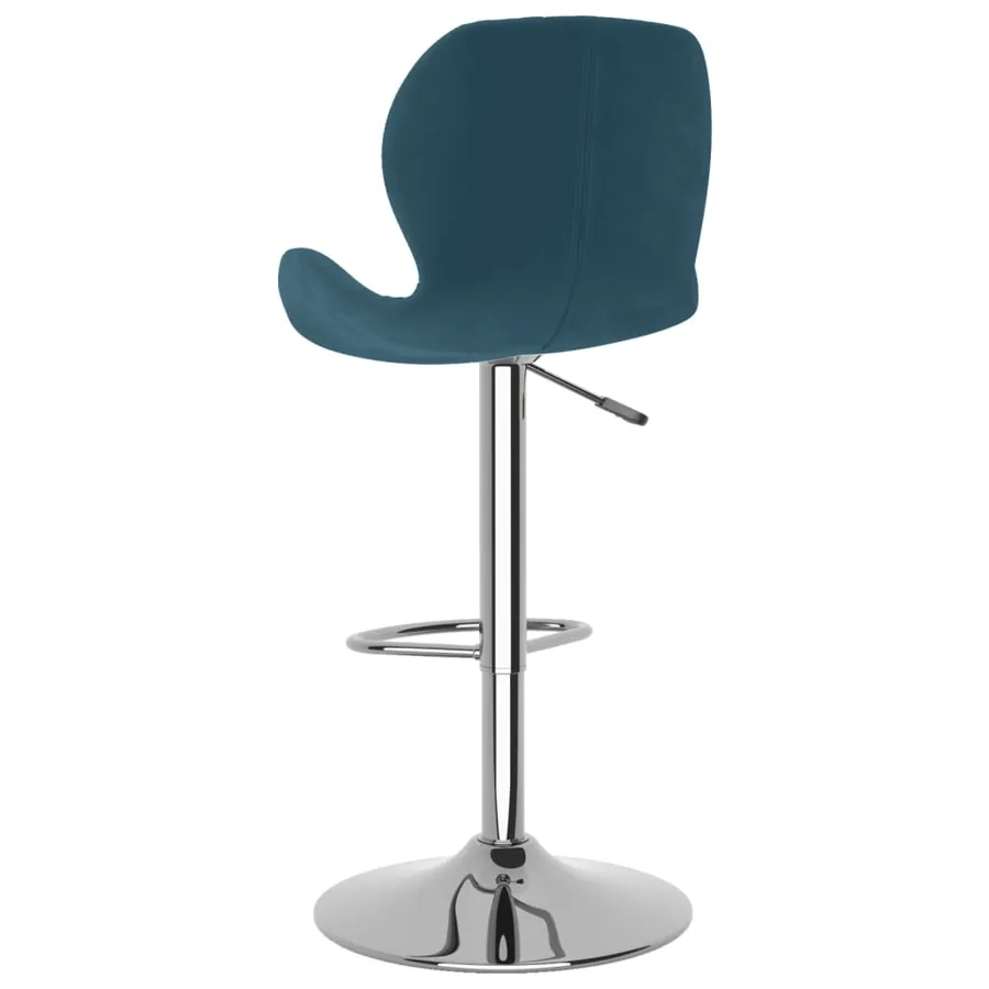 Tabourets de bar lot de 2 bleu velours - 6