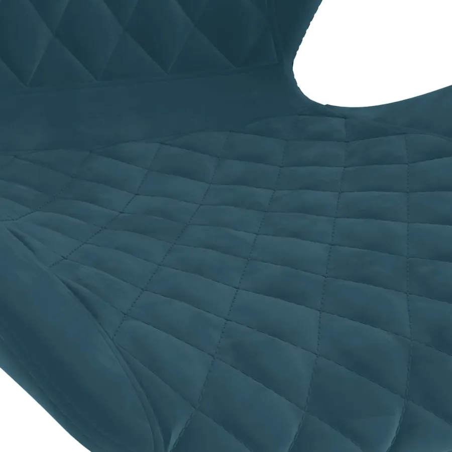 Tabourets de bar lot de 2 bleu velours - 7