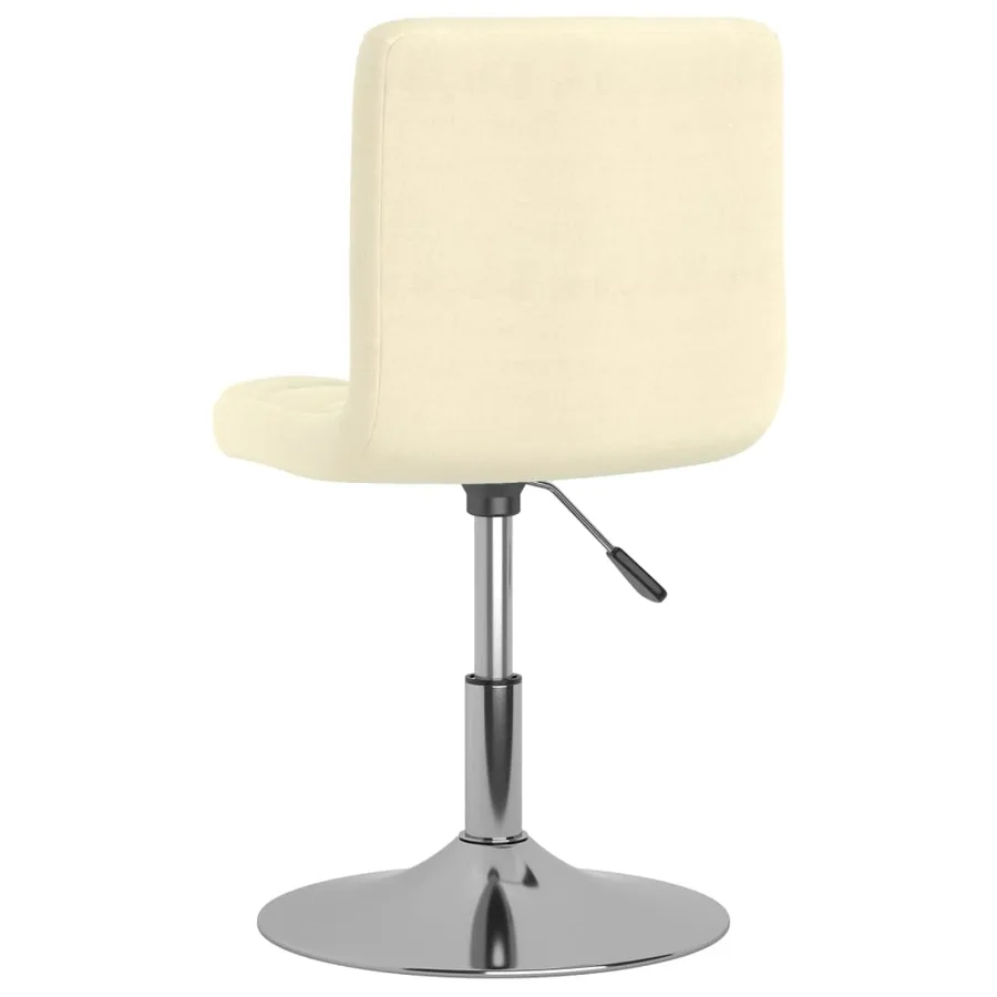 Chaises pivotantes à manger lot de 6 Crème Tissu - 5