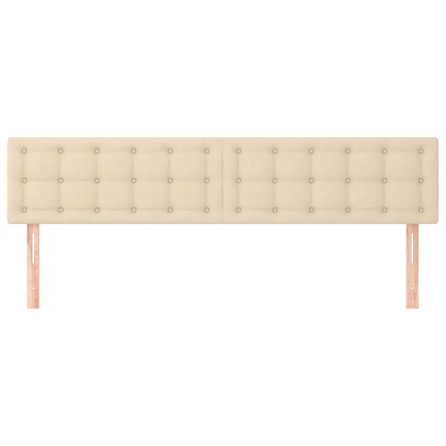 Têtes de lit Crème 160x5x78/88 cm Tissu - 3