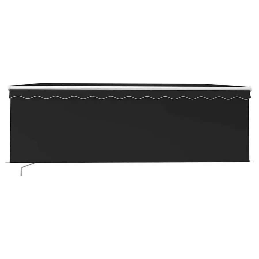 Auvent manuel rétractable avec store 4,5x3 m Anthracite - 3