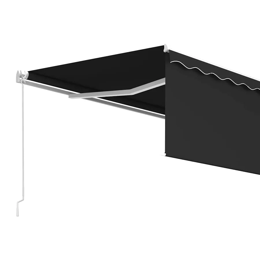 Auvent manuel rétractable avec store 4,5x3 m Anthracite - 5