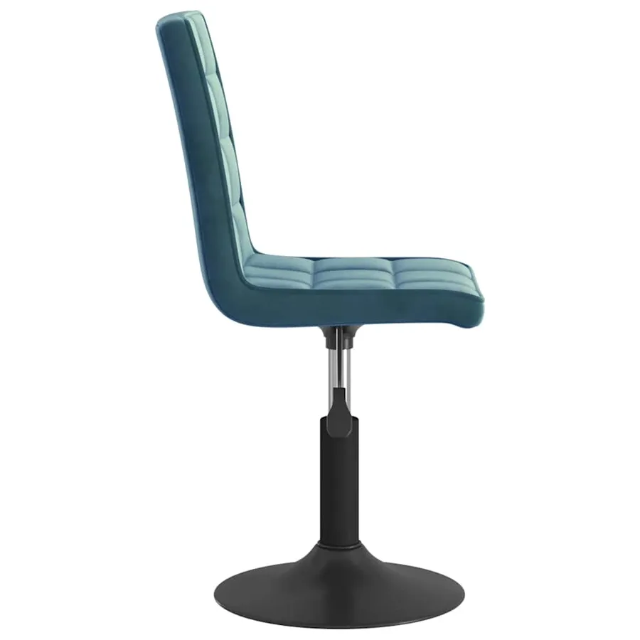 Chaises pivotantes à manger lot de 4 bleu velours - 5