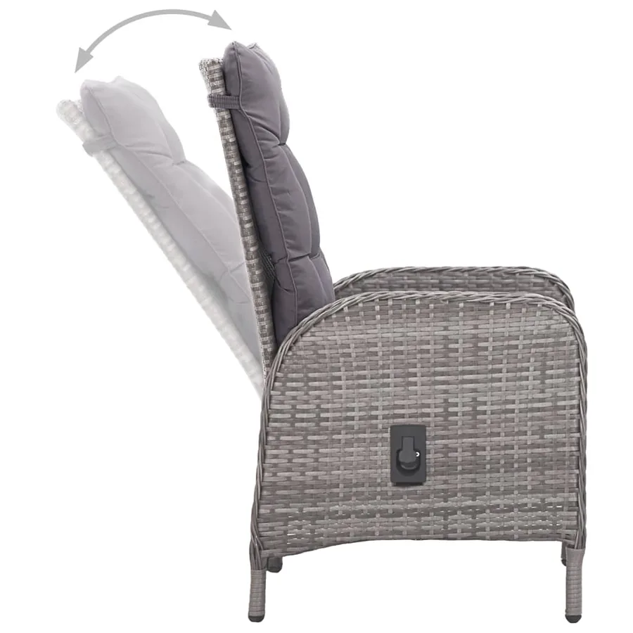 Ensemble à manger de jardin 7 pcs Gris - 6