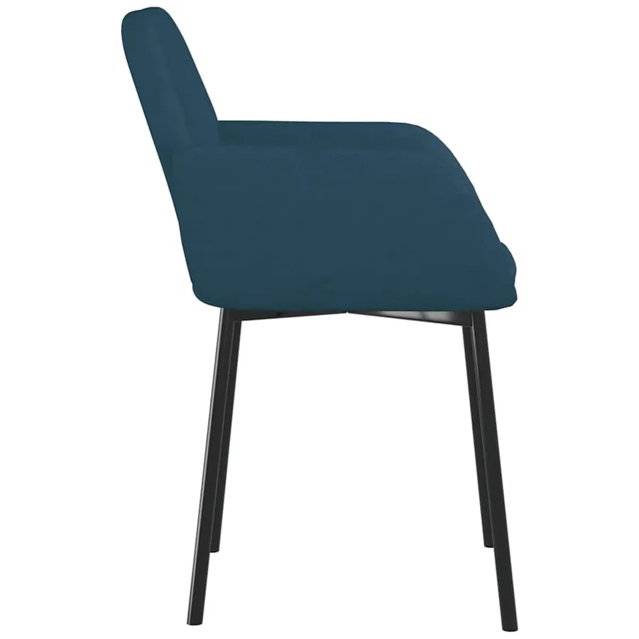 Chaises à manger lot de 2 Bleu Velours - 6