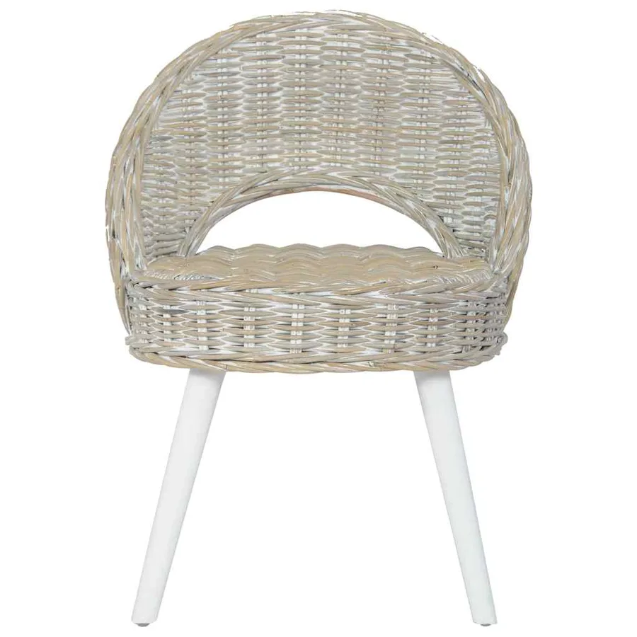 Chaise de canapé rotin kubu blanc - 2