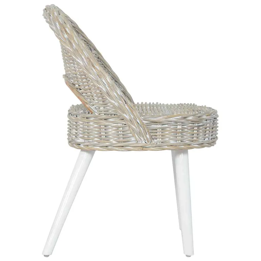 Chaise de canapé rotin kubu blanc - 3