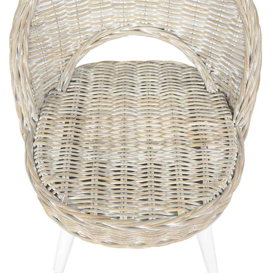 Chaise de canapé rotin kubu blanc - 5