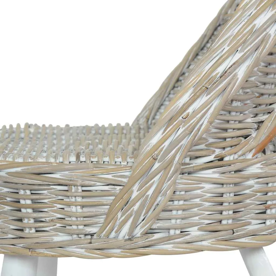 Chaise de canapé rotin kubu blanc - 6