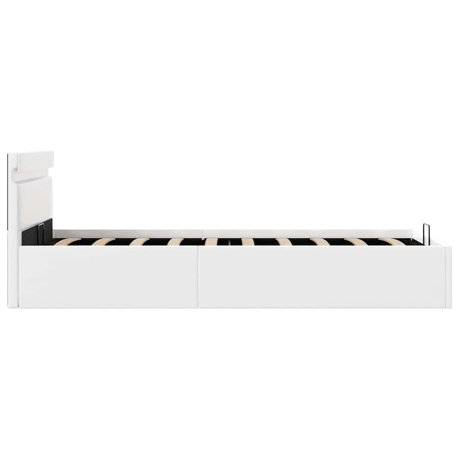 Cadre de lit à rangement hydraulique sans matelas avec LED - 7