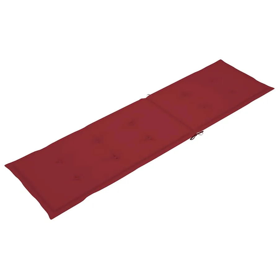 Chaise longue d'extérieur repose-pied et coussin Acacia solide - 8