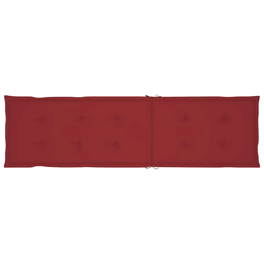 Chaise longue d'extérieur repose-pied et coussin Acacia solide - 9