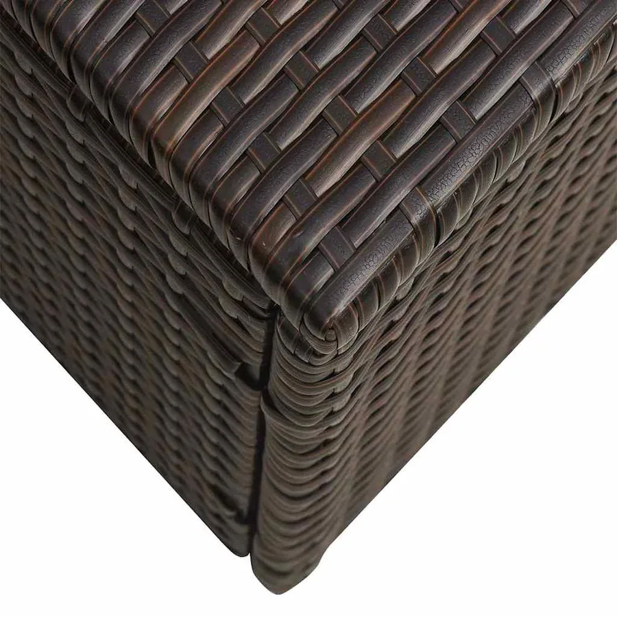 Salon de jardin 5 pcs avec coussins Résine tressée Marron - 8