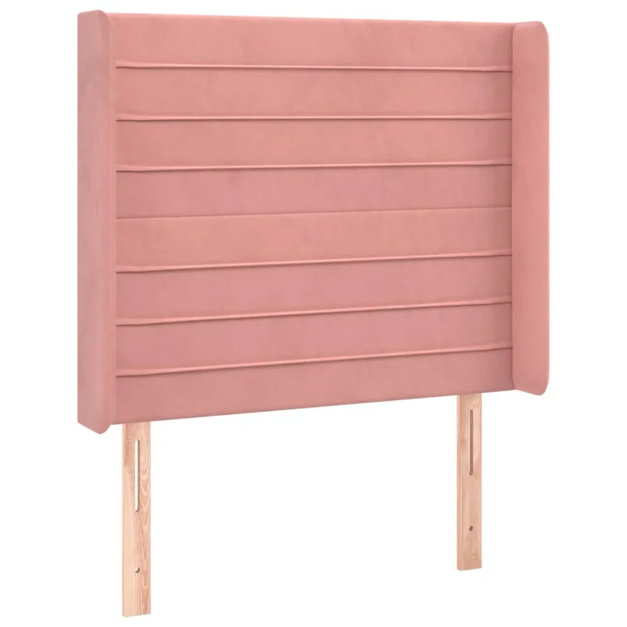 Tête de lit à LED Rose 93x16x118/128 cm Velours - 3