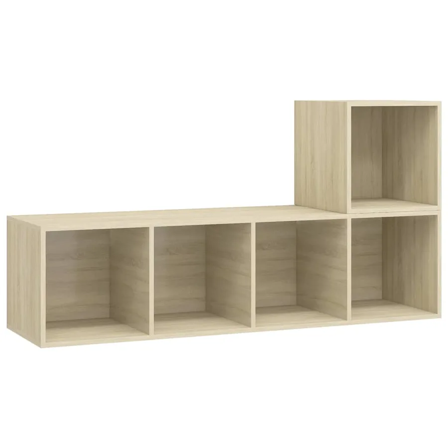 Ensemble de meubles TV 2 pcs Chêne sonoma Bois d'ingénierie - 2