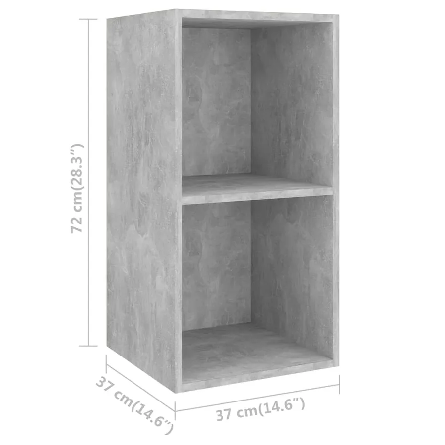 Ensemble de meubles TV 4 pcs Gris béton Bois d'ingénierie - 7