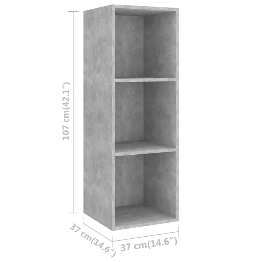 Ensemble de meubles TV 4 pcs Gris béton Bois d'ingénierie - 8