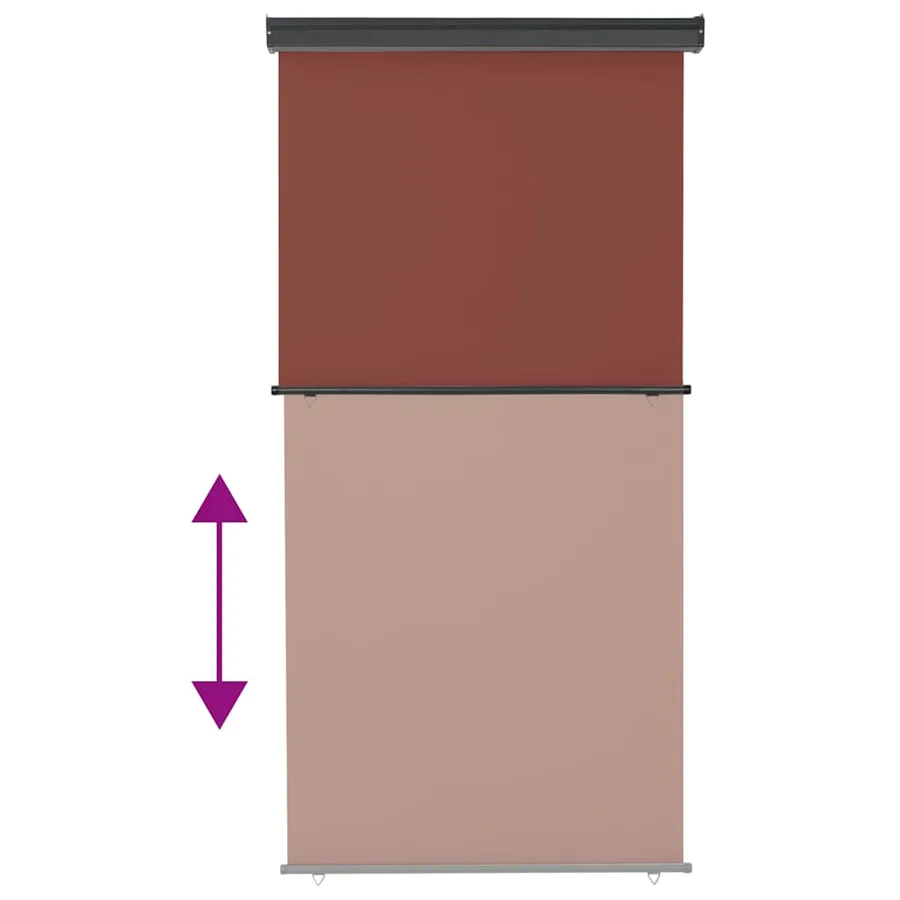 Auvent latéral de balcon 125x250 cm Marron - 5