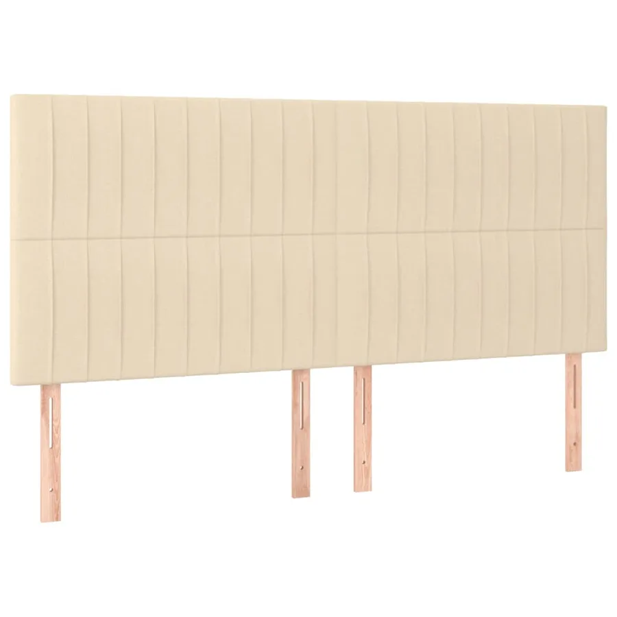 Sommier à lattes de lit avec matelas Crème 180x200 cm Tissu - 6