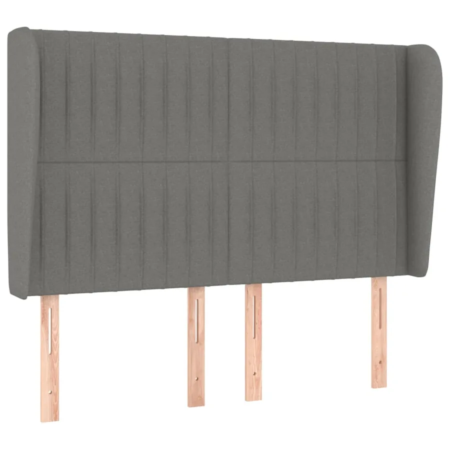 Sommier à lattes de lit avec matelas Gris foncé 140x190cm Tissu - 6