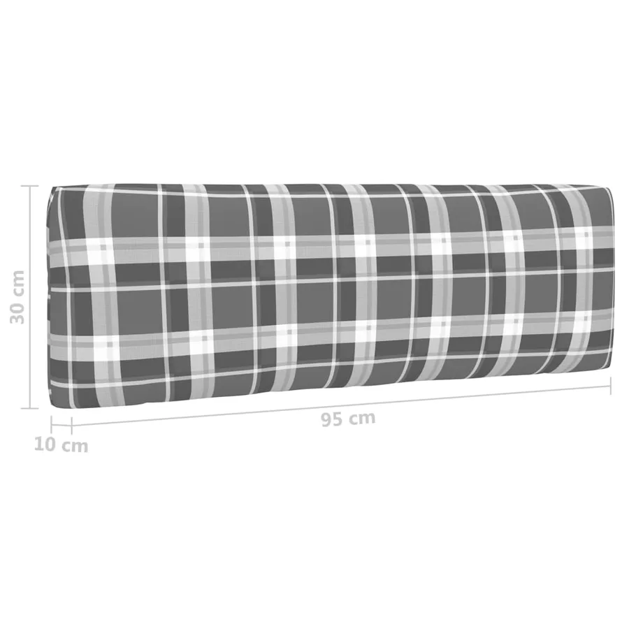Salon de jardin palette 4pcs avec coussins Bois de pin imprégné - 12