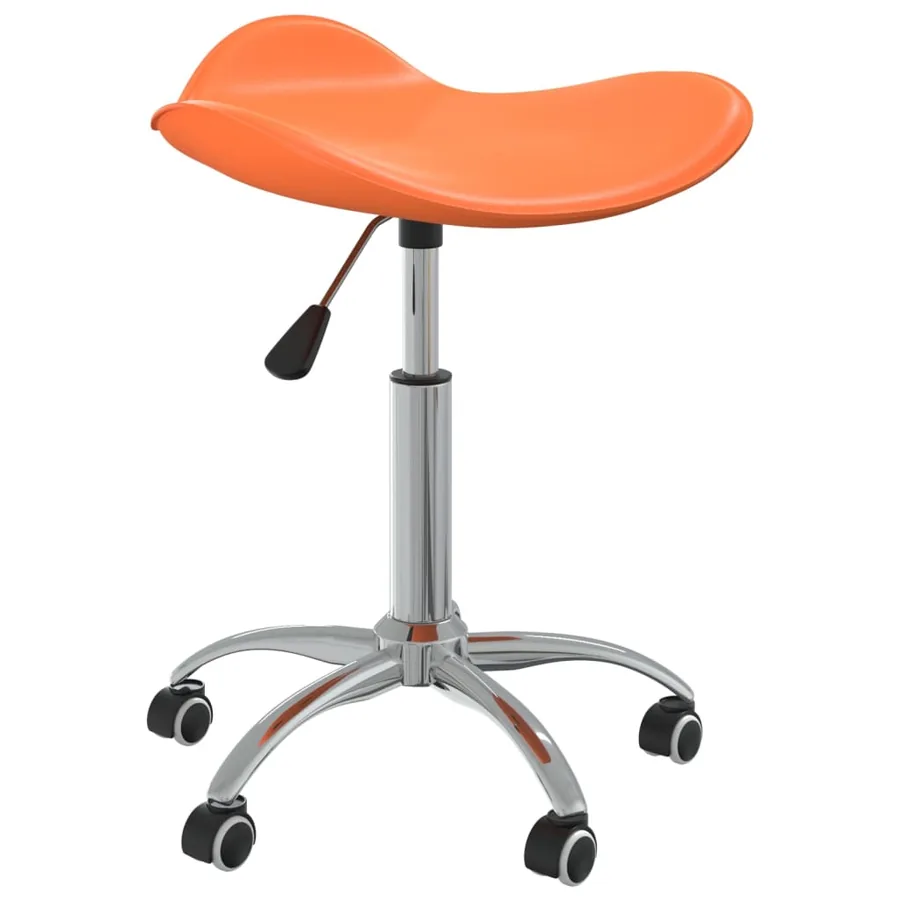 Chaise pivotante de salle à manger Orange Similicuir