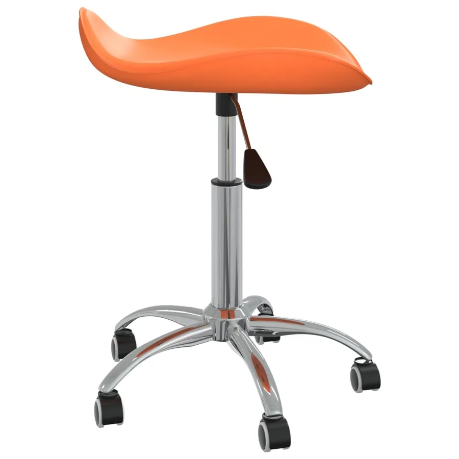 Chaise pivotante de salle à manger Orange Similicuir - 3
