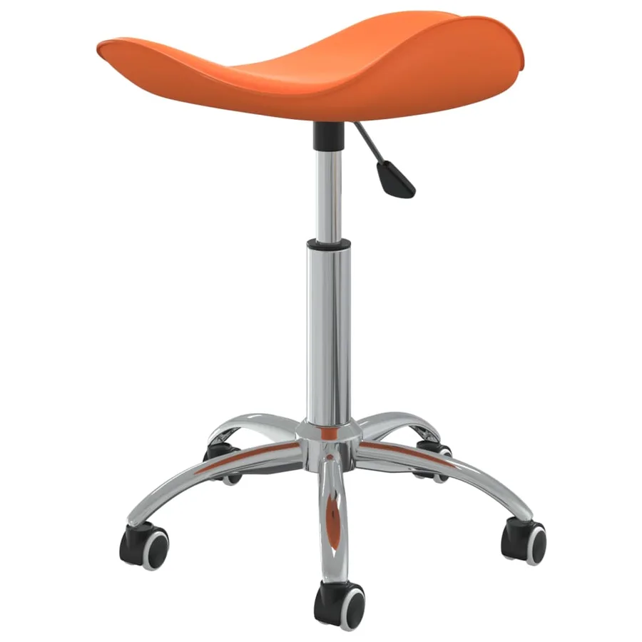 Chaise pivotante de salle à manger Orange Similicuir - 4