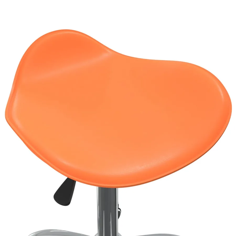 Chaise pivotante de salle à manger Orange Similicuir - 6