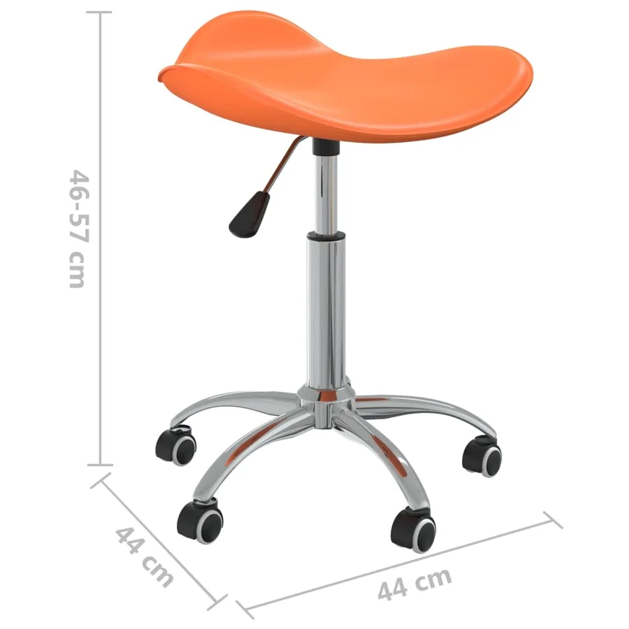 Chaise pivotante de salle à manger Orange Similicuir - 8